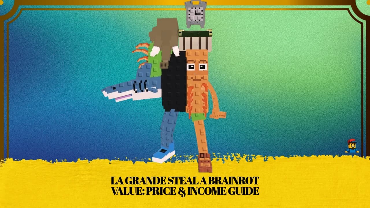 La Grande Combinasion Secret brainrot on the red carpet in Steal a Brainrot with its value and income stats
