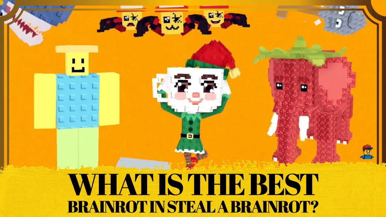 Player showcasing the best brainrot items in the Steal a Brainrot trading hub